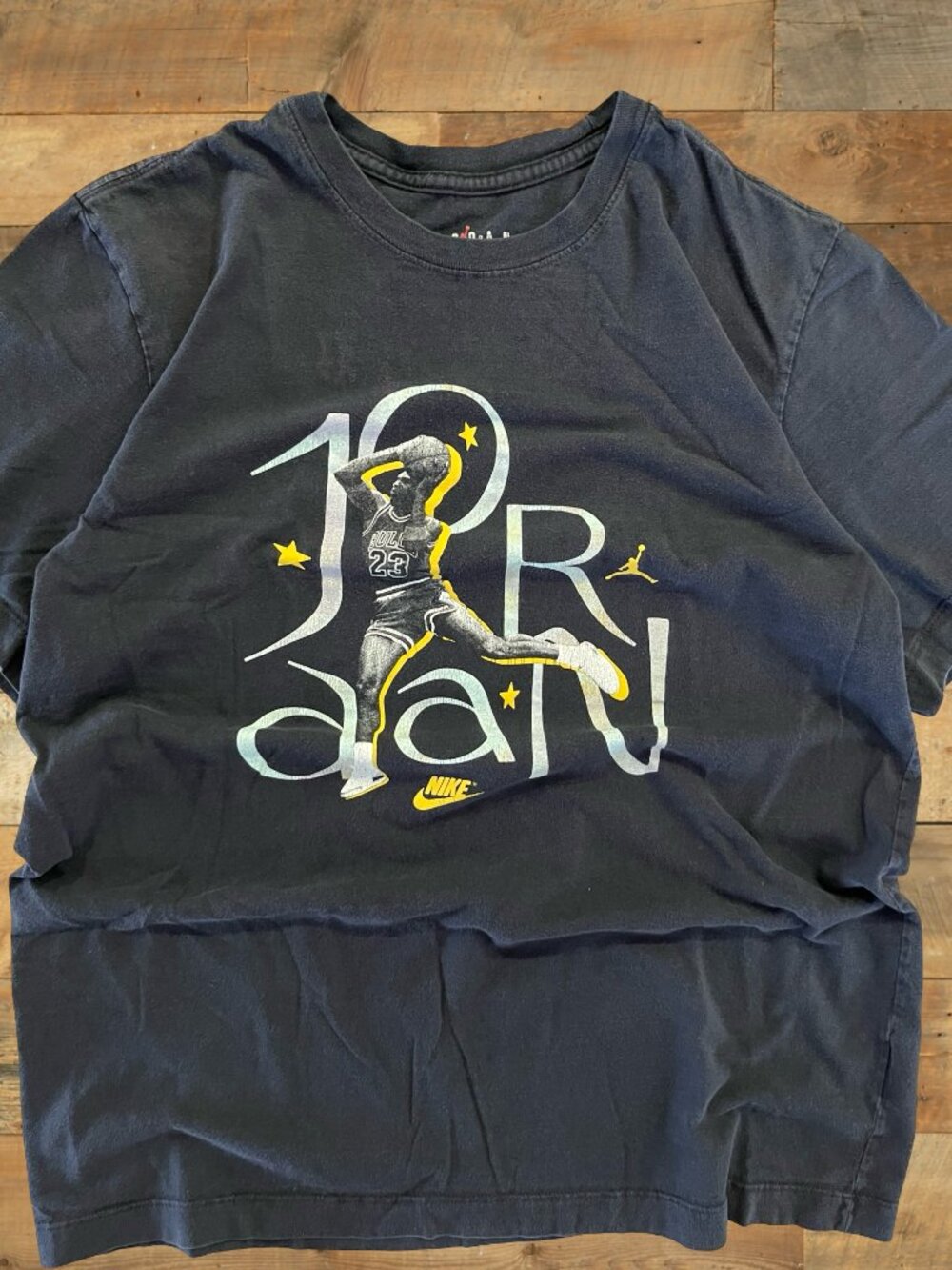 Nike Air Jordan Faded Graphic T-Shirt – Black Jumpman Basketball Tee – Men’s